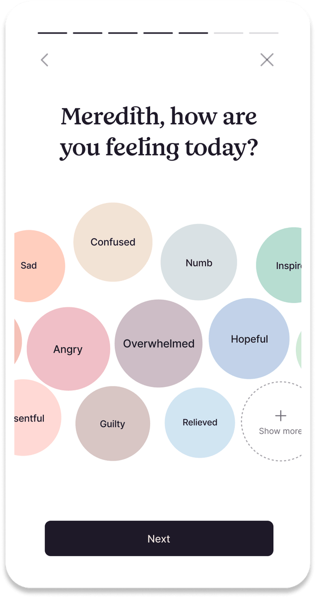 Grief Journal and support